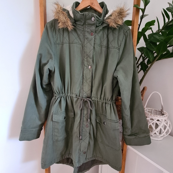 Now Jackets & Blazers - Long Puffer Hoodie Jacket Size 12